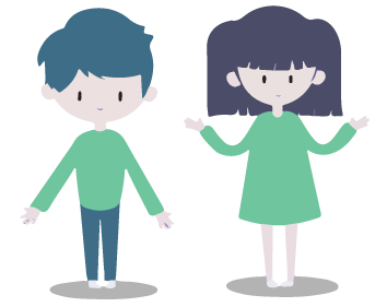 plaatje man en vrouw met armen gespreid